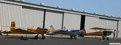 Three small airplanes