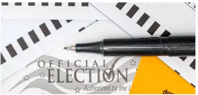 election ballot with pen