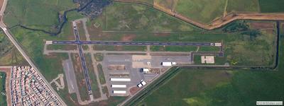 Aerial view of Rio Vista Municipal Airport